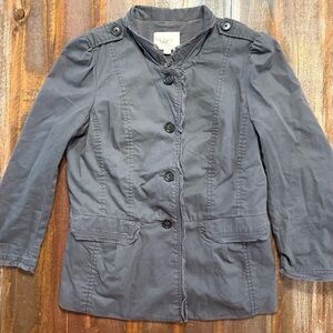 LOFT Gray Utility Jacket